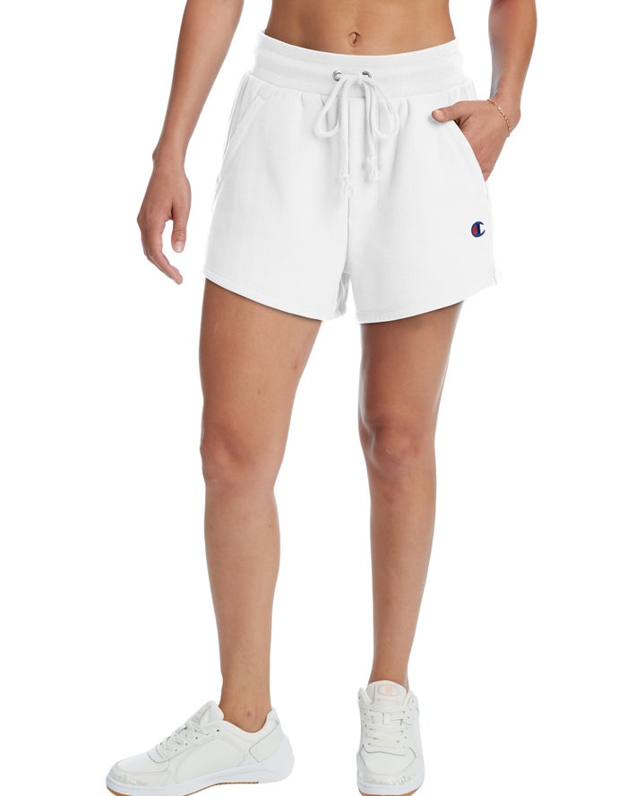 Champion Korte Broek Dames - Wit - Reverse Weave 3 ( 149827-PVS )